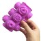 4 PACK Flower Shape Chocolate Candy Molds Set,DanziX Silicone 15 Cavity Baking Mold Ice Cube Tray for Wedding,Festival,Parties and DIY Crafts-Green,Blue,Red and Purple